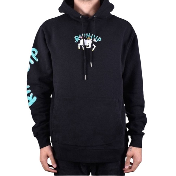 Rip N Dip Nermland Unicorn Graphic Black Pullover Hoodie SZ S - Picture 1 of 13